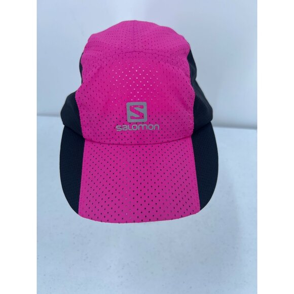Salomon OS Pink & Black Lightweight Breathable Sports Cap Adjustable Strap - Picture 1 of 9